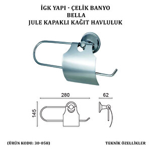 İgk Yapi - Çeli̇k Banyo Bella Jule Kapakli Kâğit Havluluk (30-058)