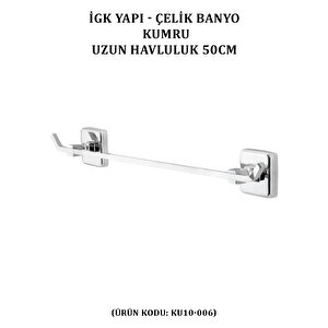 İgk Yapi - Çeli̇k Banyo Kumru Uzun Havluluk 50cm (ku10-006)