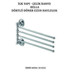 İgk Yapi - Çeli̇k Banyo Bella Mi̇moza Dörtlü Döner Havluluk  (30-023)