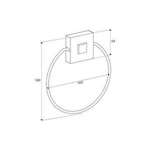 Delmeye Son Yapışkanlı Banyo Mutfak Havluluk Askısı Krom Y-612              Kasa - 65