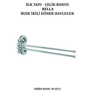 İgk Yapi - Çeli̇k Banyo Bella Buse İki̇li̇ Döner Havluluk  (30-027)