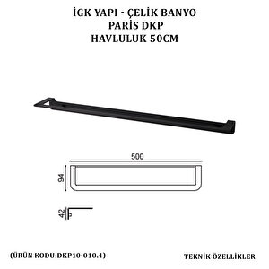 İgk Yapi - Çeli̇k Banyo Pari̇s Havluluk 50cm(dkp10-010.4)