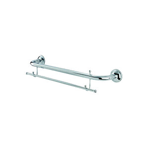 İgk Yapi - Çeli̇k Banyo Bella İki̇li̇ Uzun Havluluk Çi̇ft Kancali 50cm (30-011)