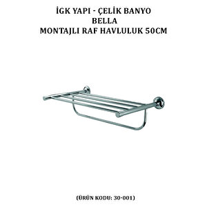 İgk Yapi - Çeli̇k Banyo Bella Montajli Raf Havluluk 50cm (30-001)