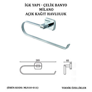 İgk Yapi - Çeli̇k Banyo Mi̇lano Açik Kağit Havluluk (mln10-011)