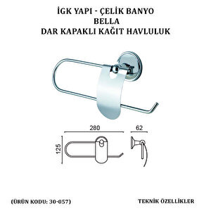 İgk Yapi - Çeli̇k Banyo Bella Dar Kapakli Kâğit Havluluk (30-057)