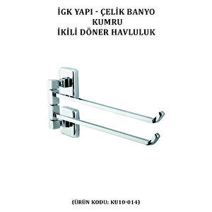İgk Yapi - Çeli̇k Banyo Kumru İki̇li̇ Döner Havluluk (ku10-014)