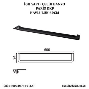 İgk Yapi - Çeli̇k Banyo Pari̇s Havluluk 60cm(dkp10-011.4)
