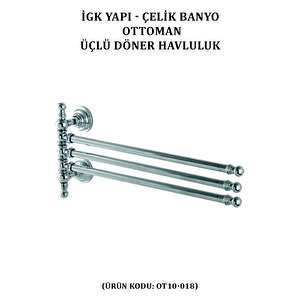 İgk Yapi - Çeli̇k Banyo Ottoman Üçlü Döner Havluluk (ot10-018)
