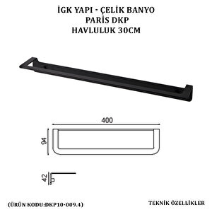 İgk Yapi - Çeli̇k Banyo Pari̇s Havluluk 30cm (dkp10-009.4)