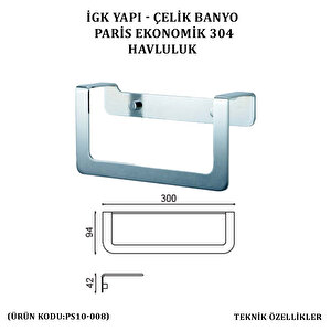 İgk Yapi - Çeli̇k Banyo Pari̇s Havluluk (ps10-008)