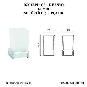 İgk Yapi - Çeli̇k Banyo Kumru Set Üstü Di̇ş Firçalik (ku10-030)