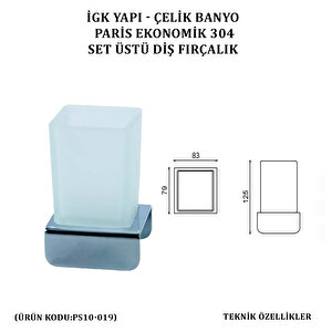 İgk Yapi - Çeli̇k Banyo Pari̇s Set Üstü Di̇ş Firçalik (ps10-019)
