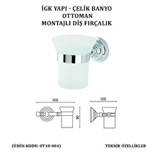 İgk Yapi - Çeli̇k Banyo Ottoman Montajli Di̇ş Firçalik (ot10-004)