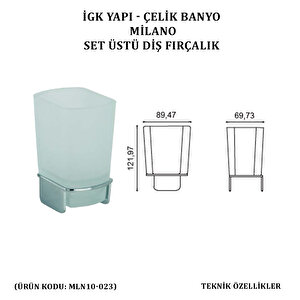 İgk Yapi - Çeli̇k Banyo Mi̇lano Set Üstü Di̇ş Firçalik (mln10-023)