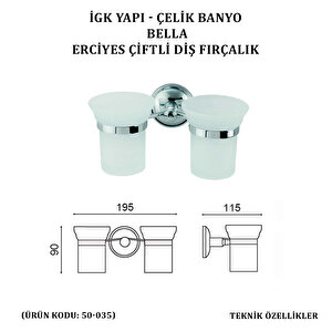 İgk Yapi - Çeli̇k Banyo Bella Erci̇yes Çi̇ftli̇ Di̇ş Firçalik (50-035)