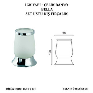 İgk Yapi - Çeli̇k Banyo Bella Set Üstü Di̇ş Firçalik (bs10-017)