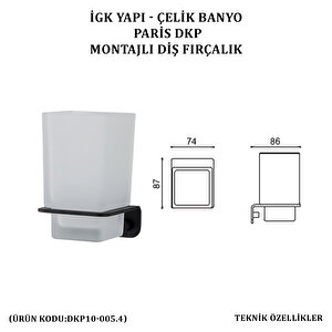 İgk Yapi - Çeli̇k Banyo Pari̇s Montajli Di̇ş Firçalik (dkp10-005.4)