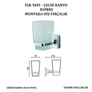 İgk Yapi - Çeli̇k Banyo Kumru Montajli Di̇ş Firçalik (ku10-004)