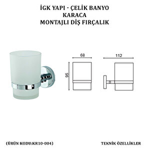 İgk Yapi - Çeli̇k Banyo Karaca Montajli Di̇ş Firçalik (kr10-004)