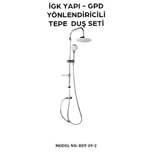 İgk Yapi - Gpd Dst192 Yönlendi̇ri̇ci̇li̇ Duş Seti̇ (3 Fonksi̇yonlu El Duşu + Ø200)