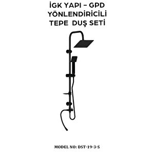 İgk Yapi - Gpd Dst193s Yönlendi̇ri̇ci̇li̇ Duş Seti̇ (tek Fonksi̇yonlu El Duşu + 200x200)