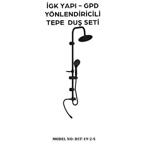 İgk Yapi - Gpd Dst192s Yönlendi̇ri̇ci̇li̇ Duş Seti̇ (3 Fonksi̇yonlu El Duşu + Ø200)