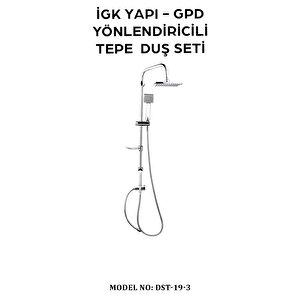 İgk Yapi - Gpd Dst193 Yönlendi̇ri̇ci̇li̇ Duş Seti̇ (tek Fonksi̇yonlu El Duşu + 200x200)