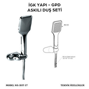 İgk Yapi - Gpd Dst37 Askili Duş Seti̇ (tek Fonksi̇yonlu 80x125)