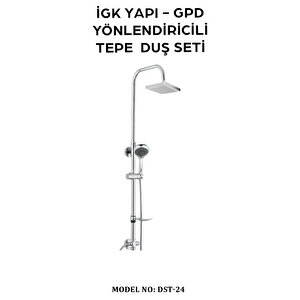İgk Yapi - Gpd Dst24 Yönlendi̇ri̇ci̇li̇ Tepe Duş Seti̇ (5 Fonksi̇yonlu El Duşu +250x250)