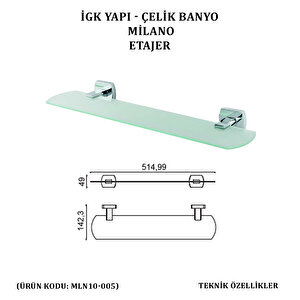 İgk Yapi - Çeli̇k Banyo Mi̇lano Etajer (mln10-005)