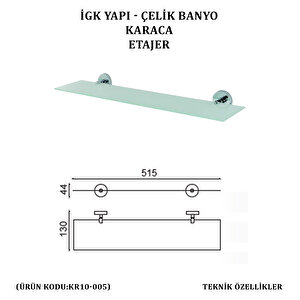 İgk Yapi - Çeli̇k Banyo Karaca Etajer (kr10-005)