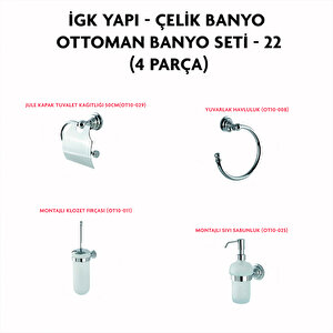 İgk Yapi - Çeli̇k Banyo Ottoman Banyo Seti̇ -22(3 Parça)