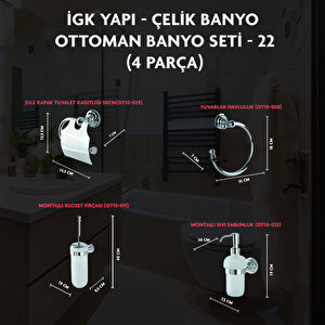 İgk Yapi - Çeli̇k Banyo Ottoman Banyo Seti̇ -22(3 Parça)