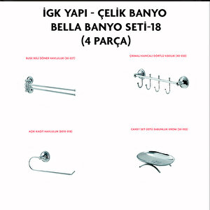 İgk Yapi - Çeli̇k Banyo Bella Banyo Seti̇ -18(4 Parça)