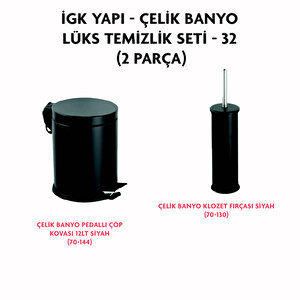 İgk Yapi - Çeli̇k Banyo Lüks Temi̇zli̇k Seti̇ - 32 (2 Parça)