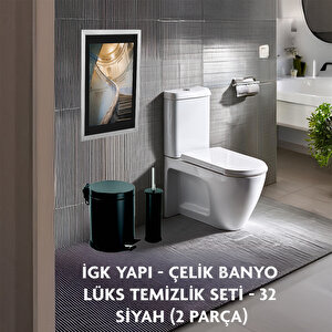 İgk Yapi - Çeli̇k Banyo Lüks Temi̇zli̇k Seti̇ - 32 (2 Parça)