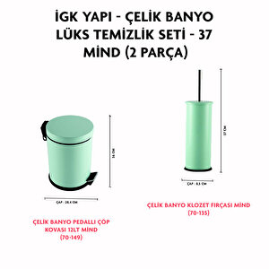 İgk Yapi - Çeli̇k Banyo Lüks Temi̇zli̇k Seti̇ - 37 (2 Parça)