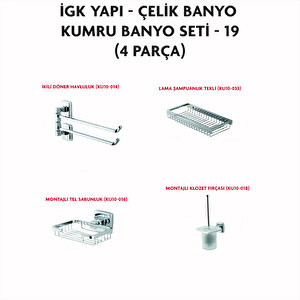 İgk Yapi - Çeli̇k Banyo Kumru Banyo Seti̇ -19(4 Parça)