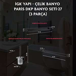 İgk Yapi - Çeli̇k Banyo Pari̇s Banyo Seti̇ -27(3 Parça)