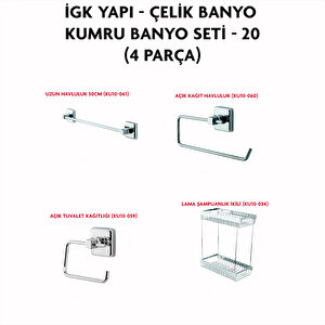 İgk Yapi - Çeli̇k Banyo Kumru Banyo Seti̇ -20(4 Parça)