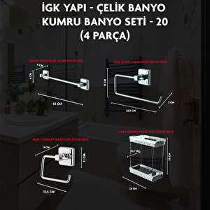 İgk Yapi - Çeli̇k Banyo Kumru Banyo Seti̇ -20(4 Parça)