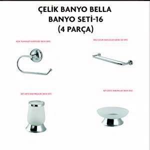 İgk Yapi - Çeli̇k Banyo Bella Banyo Seti̇ -16(4 Parça)