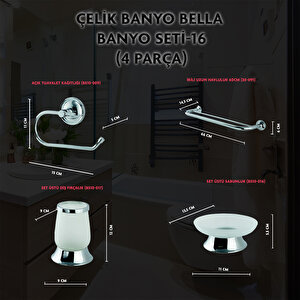 İgk Yapi - Çeli̇k Banyo Bella Banyo Seti̇ -16(4 Parça)
