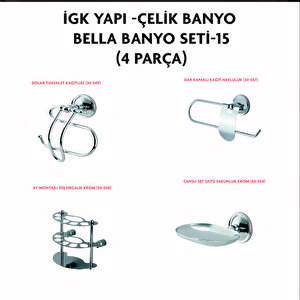 İgk Yapi - Çeli̇k Banyo Bella Banyo Seti̇ -15(4 Parça)