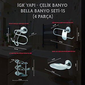 İgk Yapi - Çeli̇k Banyo Bella Banyo Seti̇ -15(4 Parça)