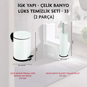 İgk Yapi - Çeli̇k Banyo Lüks Temi̇zli̇k Seti̇ - 33 (2 Parça)