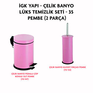 İgk Yapi - Çeli̇k Banyo Lüks Temi̇zli̇k Seti̇ - 35 (2 Parça)