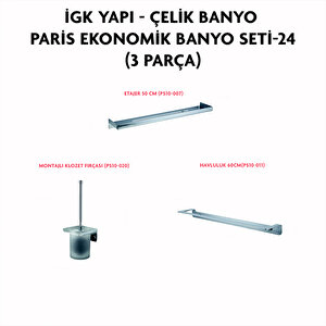 İgk Yapi - Çeli̇k Banyo Pari̇s Banyo Seti̇ -24(3 Parça)