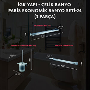 İgk Yapi - Çeli̇k Banyo Pari̇s Banyo Seti̇ -24(3 Parça)